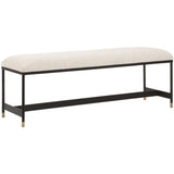 Halston Bench, Off-White-Furniture - Benches-High Fashion Home