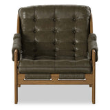 Halston Leather Chair, Dulane Moss by Four Hands-Furniture - Chair-High Fashion Home