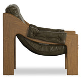 Halston Leather Chair, Dulane Moss by Four Hands-Furniture - Chair-High Fashion Home