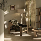 Halston Leather Chair, Dulane Moss by Four Hands-Furniture - Chair-High Fashion Home