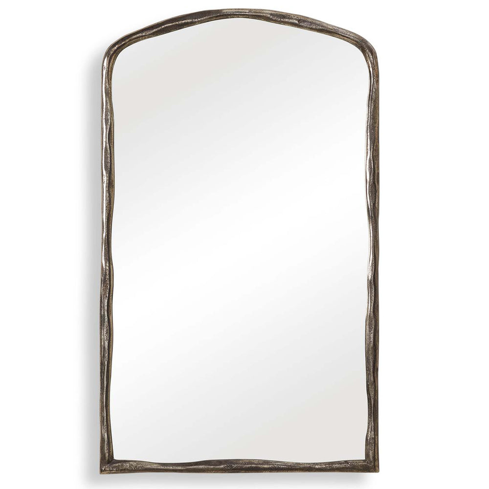 Hammered Arch Mirror, Antique Nickel