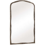Hammered Arch Mirror, Antique Nickel