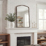 Hammered Arch Mirror, Antique Nickel