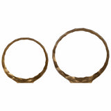 Hammered Decorative Rings, Gold, Set of 2-Accessories-High Fashion Home
