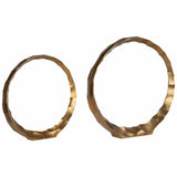 Hammered Decorative Rings, Gold, Set of 2-Accessories-High Fashion Home