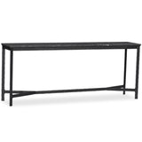 Hammered Iron Console Table, Charcoal Marble/Black by Four Hands