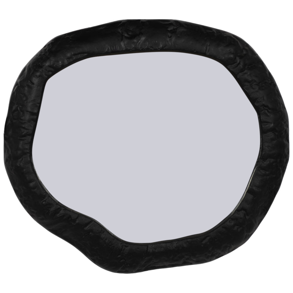 Hammered Outline Mirror, Matte Black-Accessories-High Fashion Home