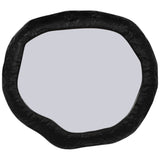 Hammered Outline Mirror, Matte Black