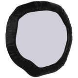 Hammered Outline Mirror, Matte Black