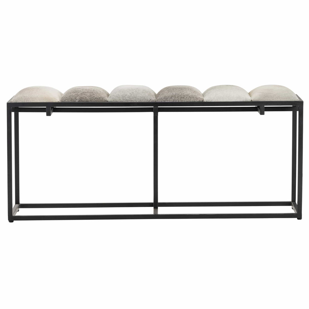 Hampton Hair on Hide Bench – High Fashion Home