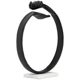 Hand Ring on Base, Black/White-Accessories-High Fashion Home