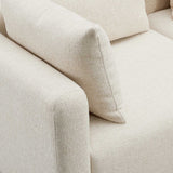 Hangover 4 Piece Modular Sectional, Cream