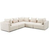 Hangover 5 Piece Sectional, Cream