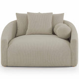 Hanim 54" Boucle Daybed, Warm Grey