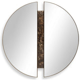 Hanover Round Mirror, Bronze