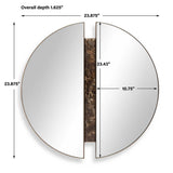 Hanover Round Mirror, Bronze