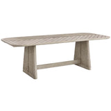 Harbor Herringbone Outdoor Dining Table, Cerused Wheat