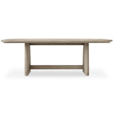 Harbor Herringbone Outdoor Dining Table, Cerused Wheat