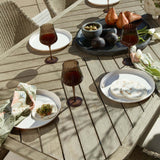 Harbor Herringbone Outdoor Dining Table, Cerused Wheat