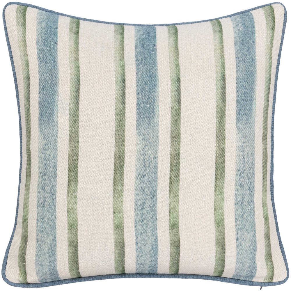 Harbor Stripe Pillow, Ivory Multi-Accessories-High Fashion Home