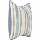 Harbor Stripe Pillow, Ivory Multi-Accessories-High Fashion Home