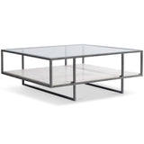 Harlow Square Cocktail Table, Rubbed Bronze-Furniture - Accent Tables-High Fashion Home