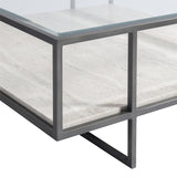 Harlow Square Cocktail Table, Rubbed Bronze-Furniture - Accent Tables-High Fashion Home