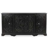 Harmony 4 Door Cabinet, Harvest Walnut-Furniture - Storage-High Fashion Home