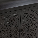 Harmony 4 Door Cabinet, Harvest Walnut-Furniture - Storage-High Fashion Home