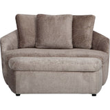 Harriet Chaise w/Storage Ottoman, Utopia Taupe