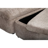 Harriet Chaise w/Storage Ottoman, Utopia Taupe