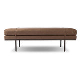 Harris Leather Accent Bench, Maestro Cigar by Four Hands-Furniture - Benches-High Fashion Home