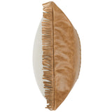 Harris Leather Pillow, Chestnut/Ivory-Accessories-High Fashion Home
