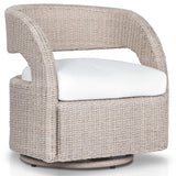 Hawkins Outdoor Swivel Chair, Vintage White by Four Hands