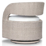 Hawkins Outdoor Swivel Chair, Vintage White by Four Hands