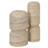 Haylen Vases, Light Travertine by Four Hands-Accessories-High Fashion Home