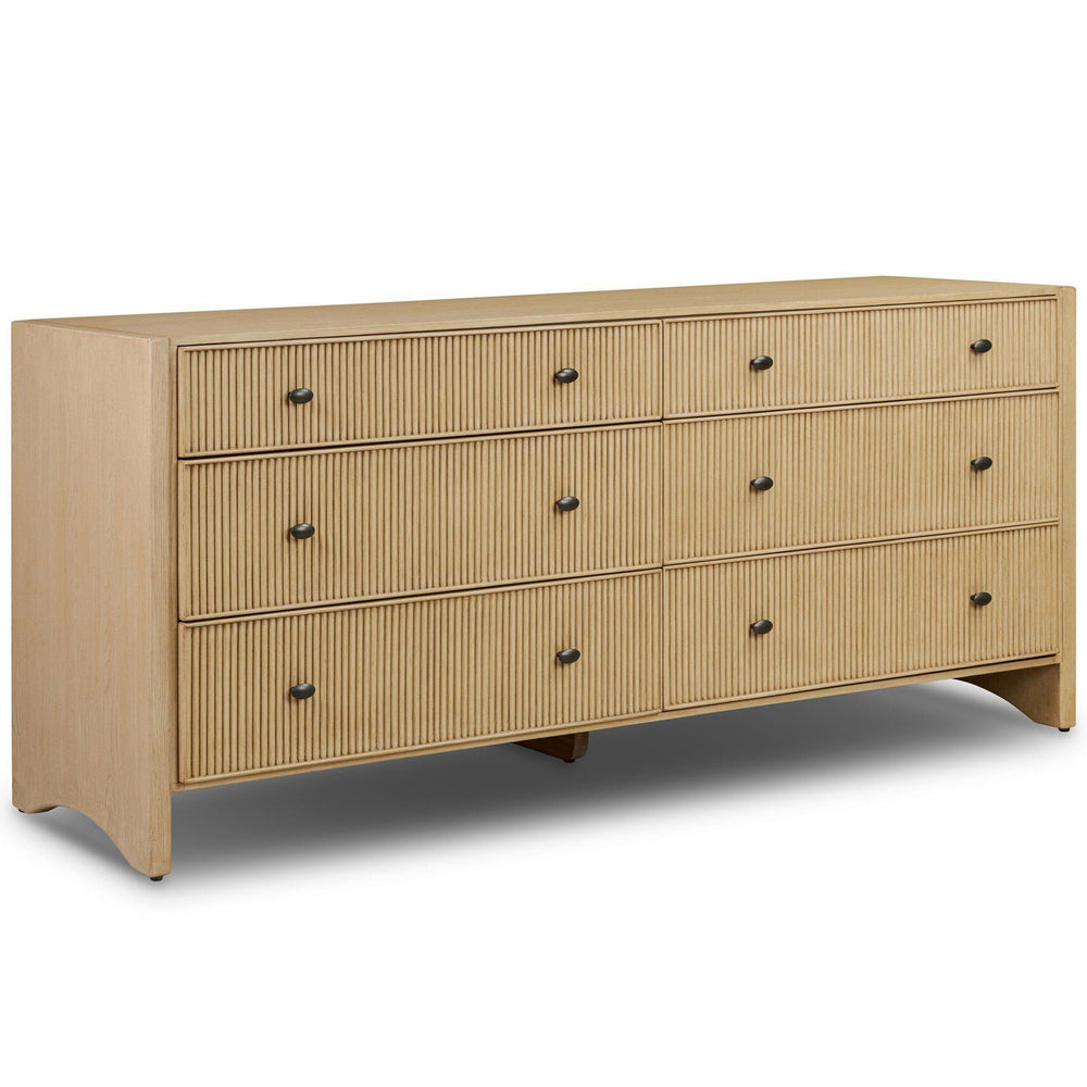 Hazel 6 Drawer Dresser, Light Wash by Four Hands-Furniture - Bedroom-High Fashion Home