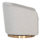 Hazel Swivel Chair, Belfast Heather Grey-Furniture - Chairs-High Fashion Home