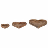 Heart Trays, Natural, Set of 3-Accessories-High Fashion Home