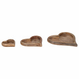 Heart Trays, Natural, Set of 3-Accessories-High Fashion Home