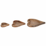 Heart Trays, Natural, Set of 3-Accessories-High Fashion Home