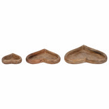 Heart Trays, Natural, Set of 3-Accessories-High Fashion Home