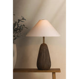 Heartwood Table Lamp, Patina Brass