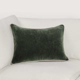 Heirloom Velvet Lumbar Pillow, Forrest Green-Accessories-High Fashion Home