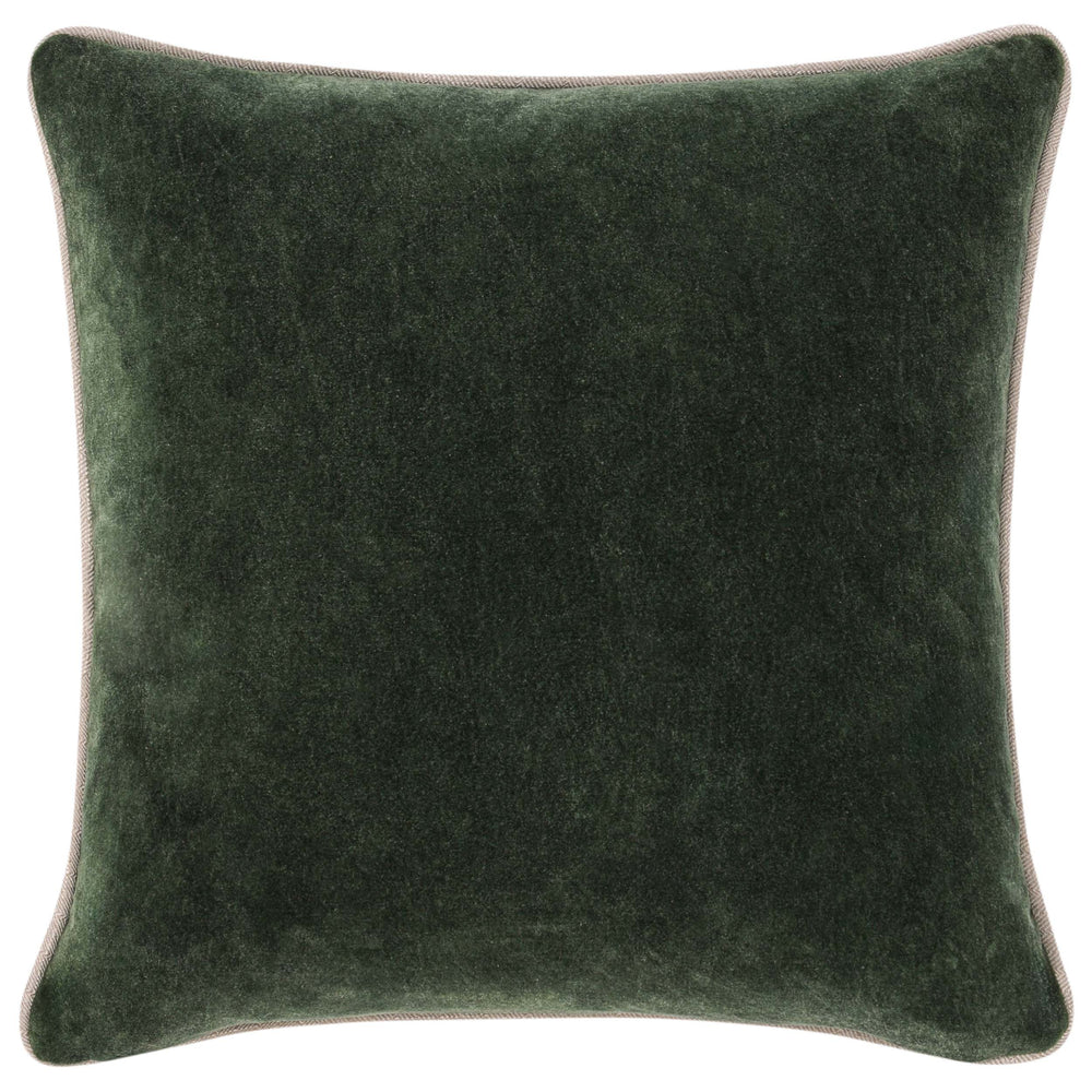 Heirloom Velvet Pillow, Forrest Green-Accessories-High Fashion Home