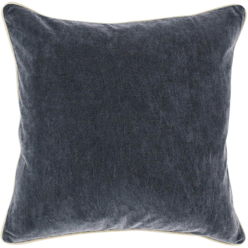 Heirloom Velvet Pillow, Stone Gray-Accessories-High Fashion Home