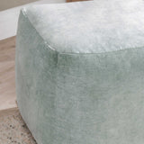 Heirloom Velvet Pouf, Bay Green-Furniture - Chairs-High Fashion Home