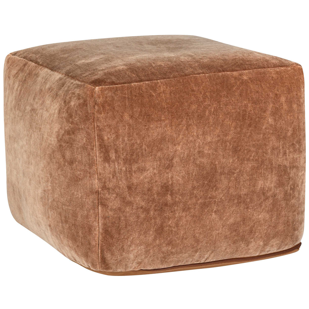 Heirloom Velvet Pouf, Hazel-Furniture - Chairs-High Fashion Home