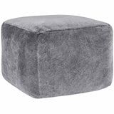 Heirloom Velvet Pouf, Stone Gray-Furniture - Chairs-High Fashion Home