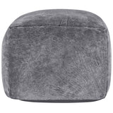 Heirloom Velvet Pouf, Stone Gray-Furniture - Chairs-High Fashion Home
